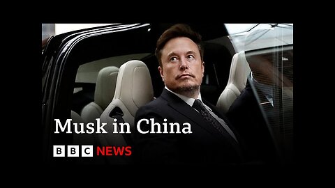 Elon Musk in China to discuss full self driving on Tesla cars say reports | BBC News