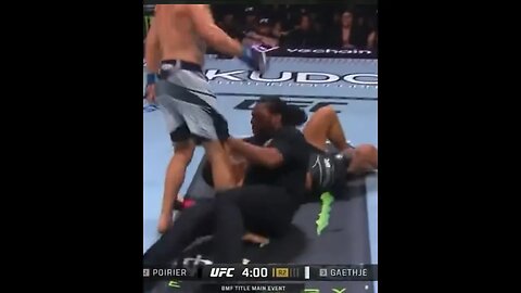 Herb Dean drops the people’s elbow on Dustin Poirier