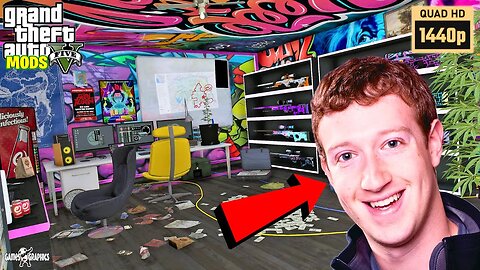 Mark Zuckerberg's HACKERS HIDEOUT!! (Real Life Mods #234) GTA 5 MODS