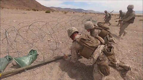 Marines Clear Obstacles with Explosives