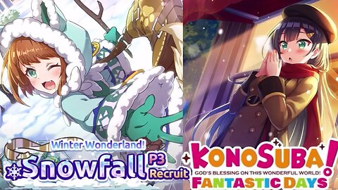 KonoSuba: Fantastic Days (Global) - Winter Wonderland Snowfall Recruit P3 Banner Summons