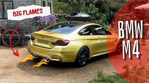 BMW M4 throwing big flames // Forza Horizon 5 Gameplay "4K"