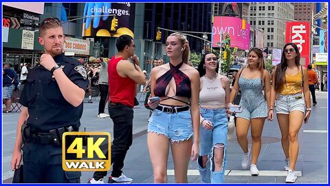 【4K】WALK Times Square NEW YORK City USA 4k video Travel vlog