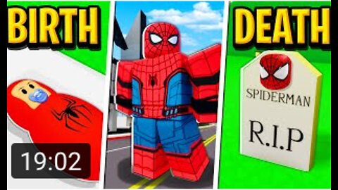 Birth To Death of SPIDERMAN in Roblox BROOKHAVEN RP