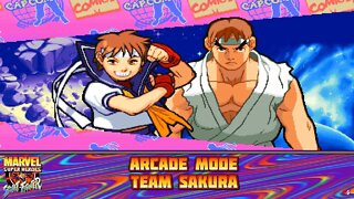 Marvel Super Heroes VS. Street Fighter: Arcade Mode - Team Sakura