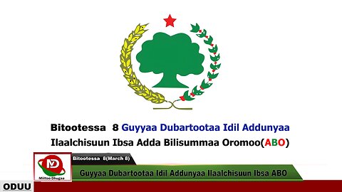 𝐁𝐢𝐭𝐨𝐨𝐭𝐞𝐬𝐬𝐚 𝟖(March 8) ⁻Gᴜʏʏᴀᴀ Dᴜʙᴀʀᴛᴏᴏᴛᴀᴀ Iᴅɪʟ Aᴅᴅᴜɴʏᴀᴀ