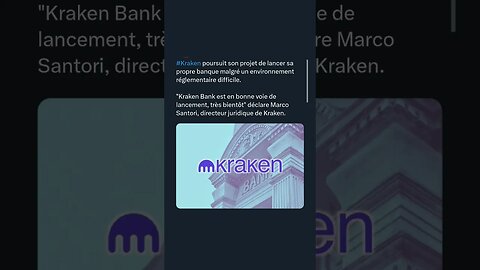 #Kraken poursuit son projet de lancer sa propre banque malgré un environnement réglementaire