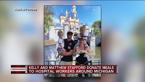 Kelly and Matthew Stafford donate meals to hospital workers, first responders