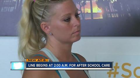 Parents line up before dawn to secure spot in St. Pete after school program