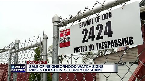 Men selling 'Wayne County Neighborhood Watch' signs own a sign company are not police