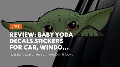 Review: Baby Yoda Decals Stickers for Car, Window, Laptop, Luggage, Skateboard, Bike, Mandalori...