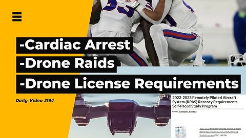 Sudden Cardiac Arrest, Russia Mass Drone Raid Claim, Canada Drone License Recency Requirement