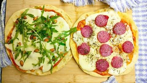 Mix flour and mayonnaise. Made 2 pizzas in 15 minutes. No baking, no yeast.