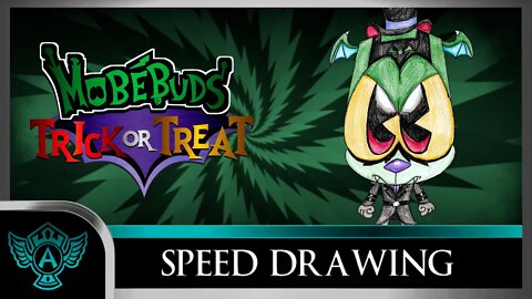 Speed Drawing: MobéBuds Trick or Treat - Grizzel-X | A.T. Andrei Thomas 2022