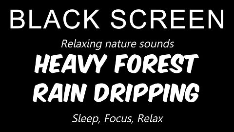 HEAVY Forest RAIN Dripping | 10 Hours | Sleep, relax, focus