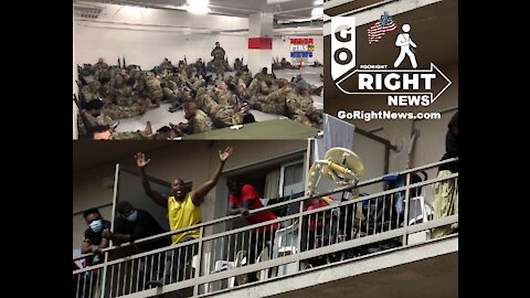 Outrage as the National Guard Sleeping In Parking Garage While Illegal Stay In Hotels