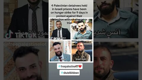 How 4 Palestinian Citizens Jailed No Charges On #hungerstrike #Victim