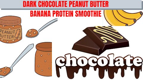 Dark Chocolate Peanut Butter Banana Protein Smoothie