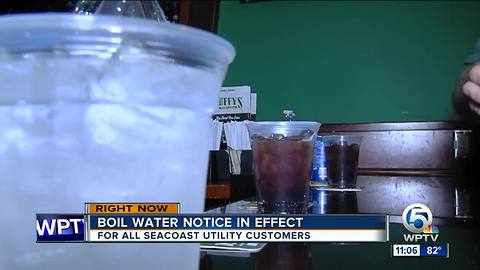 Seacoast Utilities issues a boil water notice for all of its customers