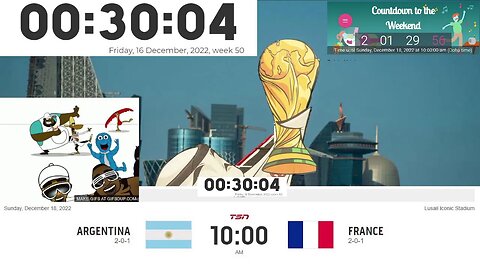 FIFA World Cup Qatar 2022 Final Countdown to Argentina and France FIFA World Cup Final LIVE TTS