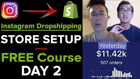 [Free Course 2/21] Instagram Dropshipping – Shopify Store Set Up LIVE