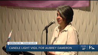 Loved Ones Hold Candlelight Vigil For Aubrey Dameron