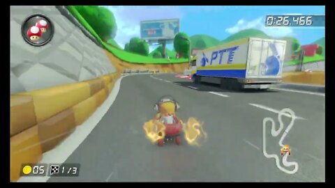 Mario Kart 8 Deluxe Time Trials - DS Shroom Ridge (200cc) - 1:26.104