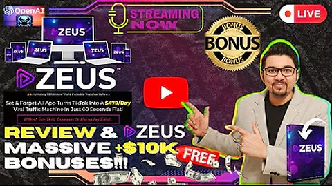 ZEUS Review⚡💻[LIVE] World's First A.I-Powered Viral TikTok Builder📲⚡FREE 10K Bonuses💲💰💸