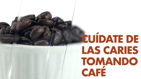 Cuidate de las caries tomando café