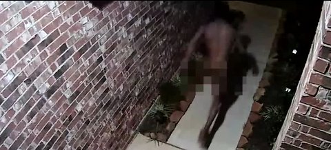 Naked man rings Texas doorbell