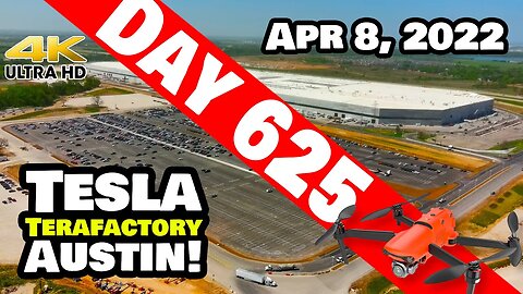 GIGA TEXAS AFTER CYBER RODEO! - Tesla Gigafactory Austin 4K Day 625 - 4/8/22 - Tesla Terafactory TX