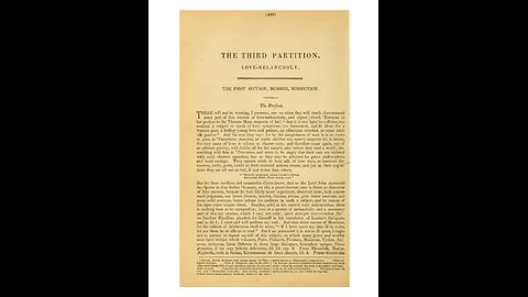 The Anatomy of Melancholy 4 of 4. Robert Burton, 1621. A Puke(TM) Audiobook