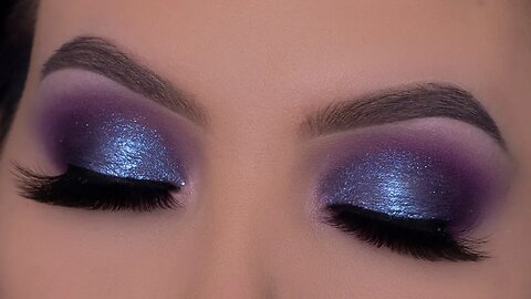 Purple Blue Eye Makeup Tutorial | Evening Eye Makeup