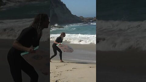 Skimboarding a Boogieboard