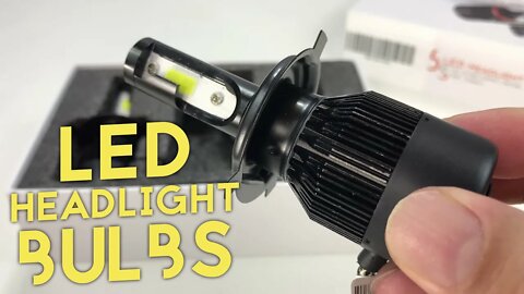 AUNAX 6000LM 9003 H4 Hi/Lo LED Headlight Lamp Bulbs Kit Unboxing