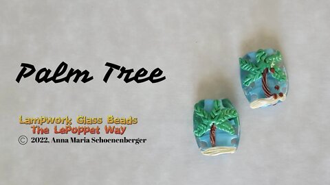 Lampwork Glass Beads: Palm Tree