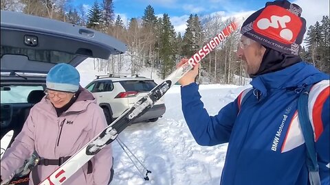 Nordic Skiiing Fail With Mom