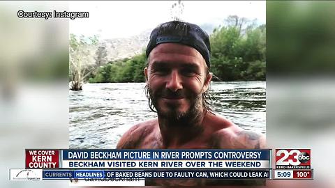 David Beckham sparks controversy with photo in Kern River