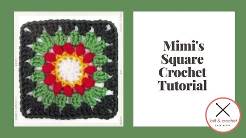 Left Hand Motif of the Month April 2014 Mimi's Square Crochet Tutorial