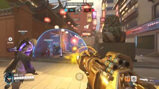 Overwatch 2 Pharah Gameplay Unrated Quick Play Kiriko Junker Queen Winston Zarya Cassidy Mercy Moira