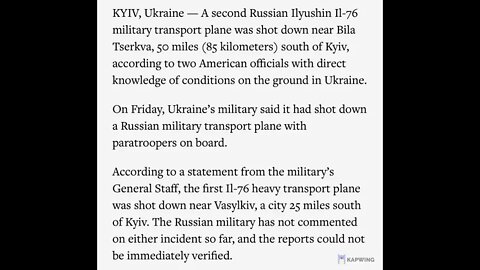 US Officials Confirm 2 IL-76 shot down (no video)