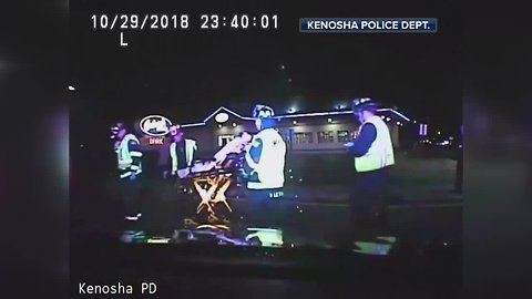 Driver crashes motorcycle into Kenosha Police squad car