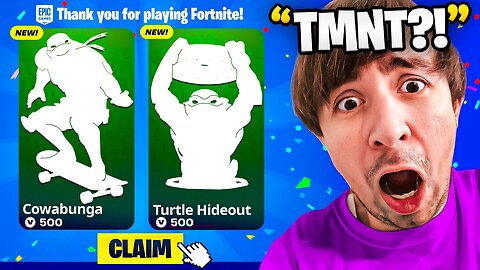 Trolling With NINJA TURTLES Emotes In Fortnite!