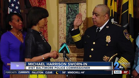 Harrison sworn in as the new leader of the Baltimore Police Department