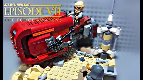 LEGO Star Wars The Force Awakens - Rey's Speeder (75099) - Set Review + Upgrade (2016)