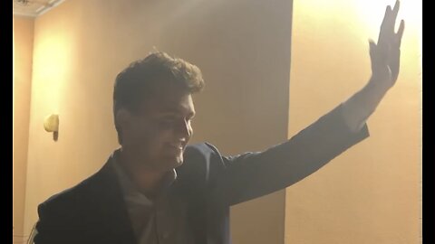 Angry Mob Triggered When Charlie Kirk Pops Out to Say Hi