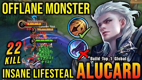 NEW META!! Monster Offlane Alucard Insane LifeSteal - Build Top 1 Global Alucard ~ MLBB