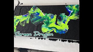 Green Dragon inspired Dutch Pour - Fluid Art Tutorial - Abstract Art - Acrylic Painting