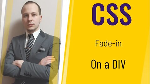 How To Add Fade-in effect on the whole container (div) with CSS