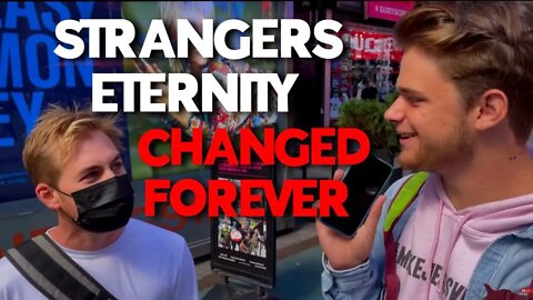 NYC stranger BECOMES BORN AGAIN IN 4 MINUTE INTERVIEW !